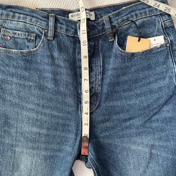 NWT Scotch & Soda "The Sky" Highest Rise Straight Jeans Tribeca Blue Size 8/29 - Picture 14 of 16